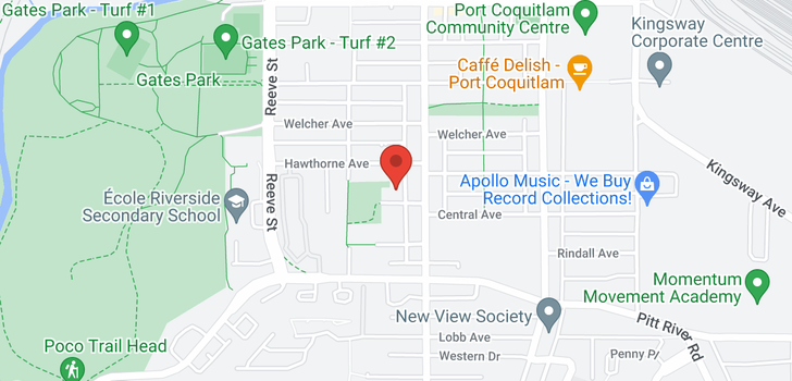 map of 105 2345 CENTRAL AVENUE